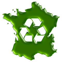 France recyclage verre bouteille