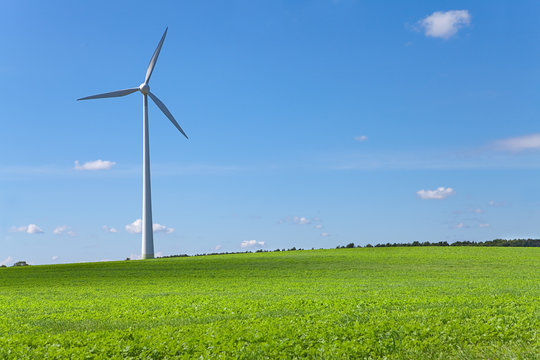 Windmill On Green Hill