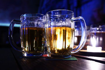 beer in dark