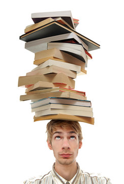 Balancing Stack of Books on Head