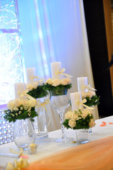 Wedding Candle with flowers