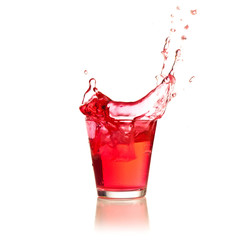 red liquid splash
