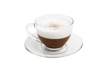 cappuccino cup  isolated on a white background