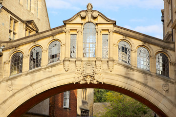 Fototapeta na wymiar Most Westchnień w Hertford College, Oxford, Anglia