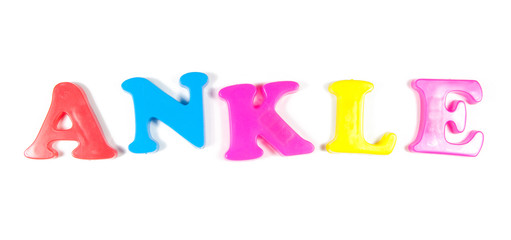 ankle written in fridge magnets