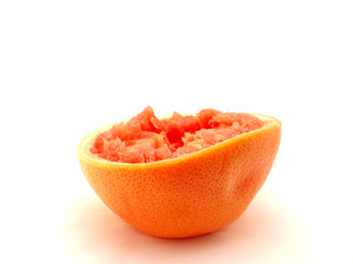 The squeezed out grapefruit