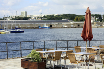 terrasse sur le port