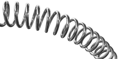 Steel spring on white (isolated)