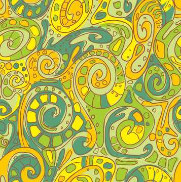 Seamless pattern with original spiral structure