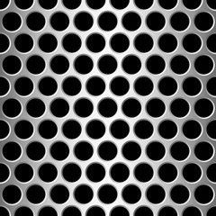 aluminium seamless pattern wit round holes