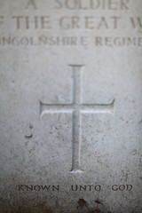 Tombstone of a dead soldier