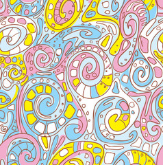 Seamless pattern with original spiral structure