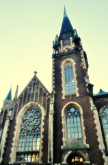 Fototapeta na wymiar Archiwalne zdjęcie z katedralnej wieży