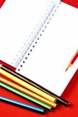 Fototapeta premium Pencil and agenda