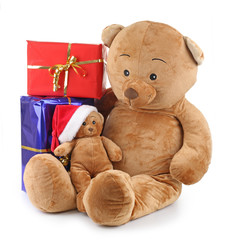 peluche et cadeau de noël