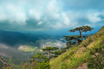 view from the mountains