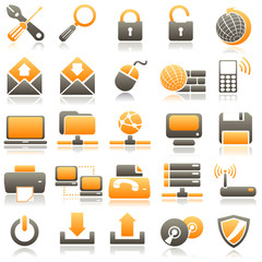 computer Orange Icons
