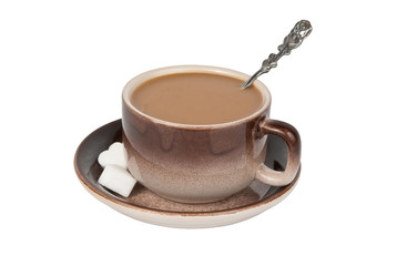 Cup of coffee with milk