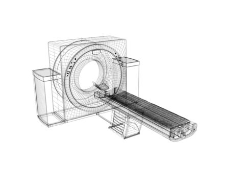 risonanza magnetica tac wireframe