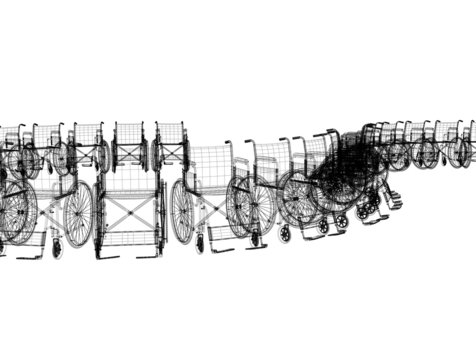 sedie a rotelle illustrazione