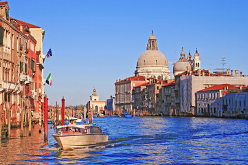 Fototapeta premium Santa Maria Della Salute Kanał Grande Wenecja Włochy