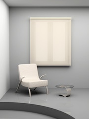 armchair and a table