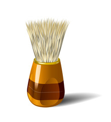 Shaving brush. Realistic vector illustration