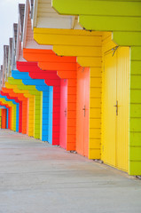 Beach huts in Scarborough