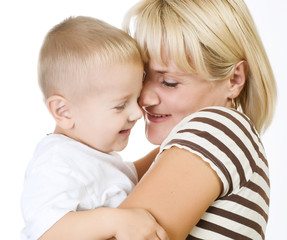 Happy Mother with Baby