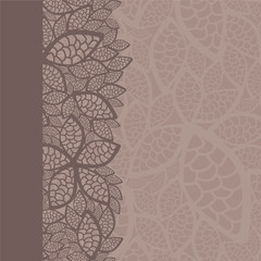 leaf pattern border and background