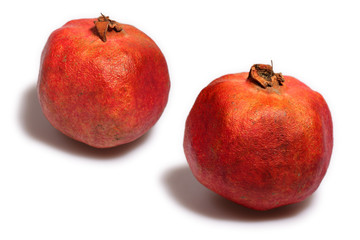 Pomegranate isolated on the white background