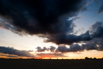 Sunset over Fields