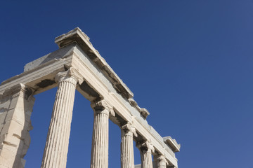 Naklejka premium Ancient ruins of the Acropolis in Athens Greece