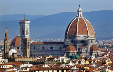 Duomo Cathedral Basilica Giotto Bell Tower Florence Italy