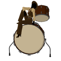 Female Jazz Player Illustration