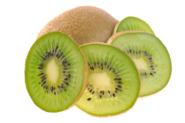 Fototapeta premium kiwi fruit on white background