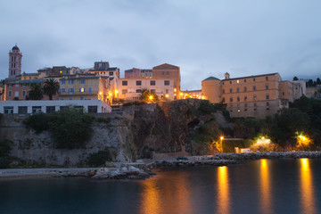 citadelle de bastia la nuit