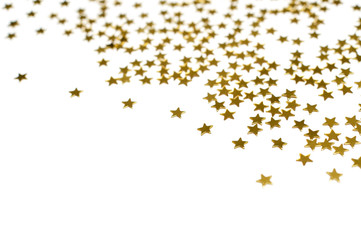 Obraz na płótnie Canvas Wiele złotych gwiazd, swiateczna, tło