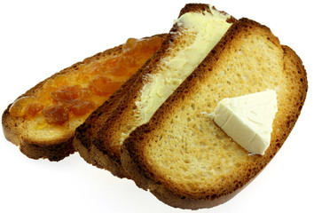 portion de fromage sur tartines