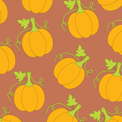 Wallpaper pattern with pumpkins
