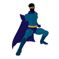 Super Hero Illustration Silhouette