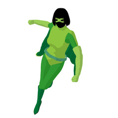 Super Heroine Illustration Silhouette