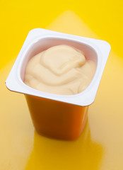 Cream caramel yoghurt