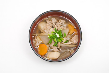 豚汁・中丼どんぶり盛り醤油味