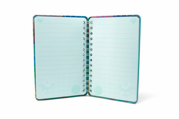 isolated notebook on white