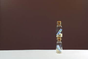 Souvenir glass bottles