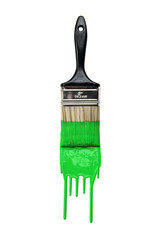 Paintbrush With Green Paint