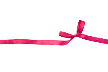red bow isolated on a white background with clipping path.