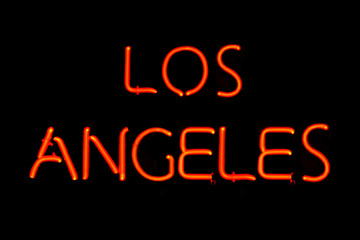 Naklejka premium Los Angeles neon sign