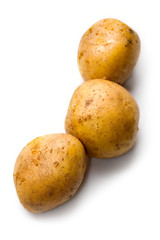Potatoes isolated on white background